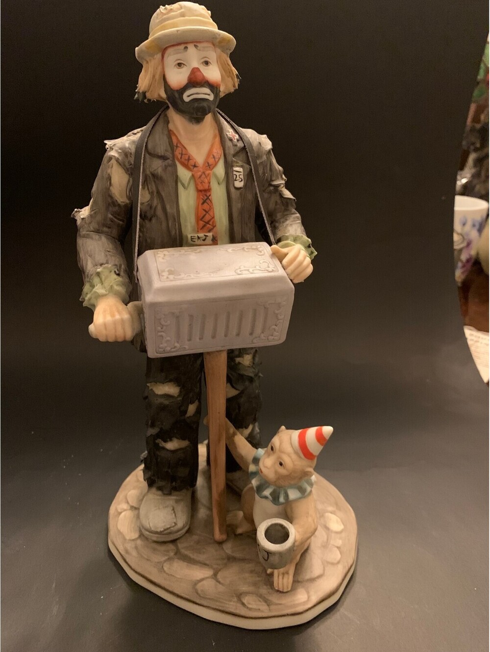 Flambro Emmett Kelly Collection Limited Edition Signed Porcelain Clown 12in